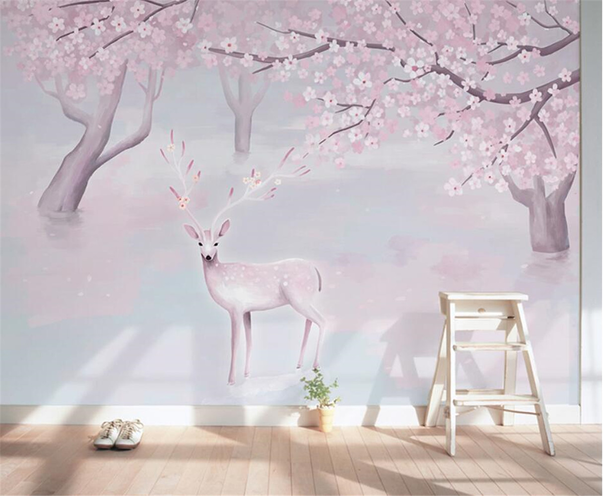 Tv Home Improvement - custom Nordic elk TV background wall