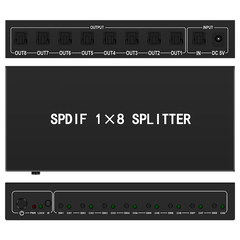 Home Improvement Dvd - Optical Audio Splitter,1 in 8 Out