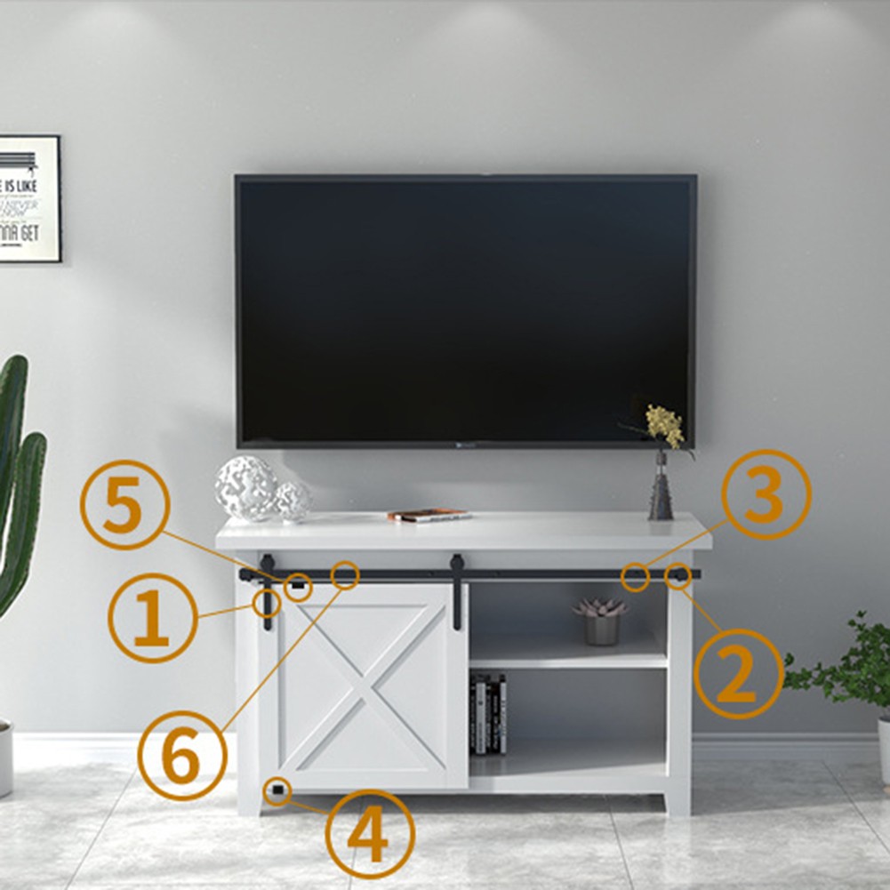 2Pcs Sliding Barn Door Hardwar - Tv Home Improvement ulasan dan harga