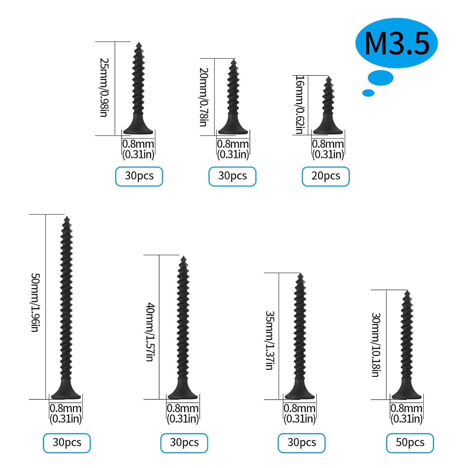 220-Piece Black Wood Screws Se - Home Improvement Handyman ulasan dan harga