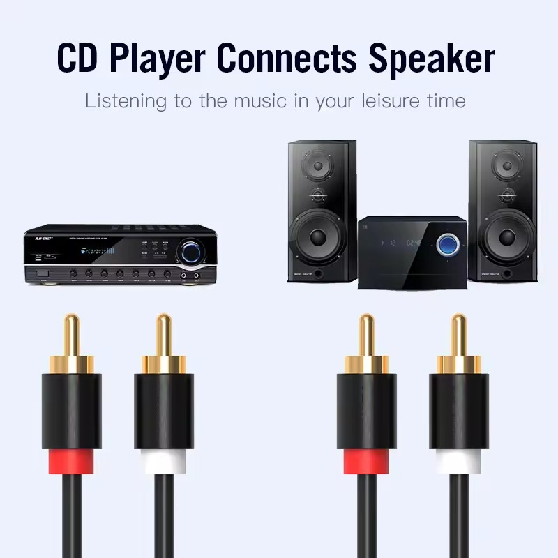 HIFI Stereo RCA Cable 2RCA to  - Home Improvement Dvd ulasan dan harga