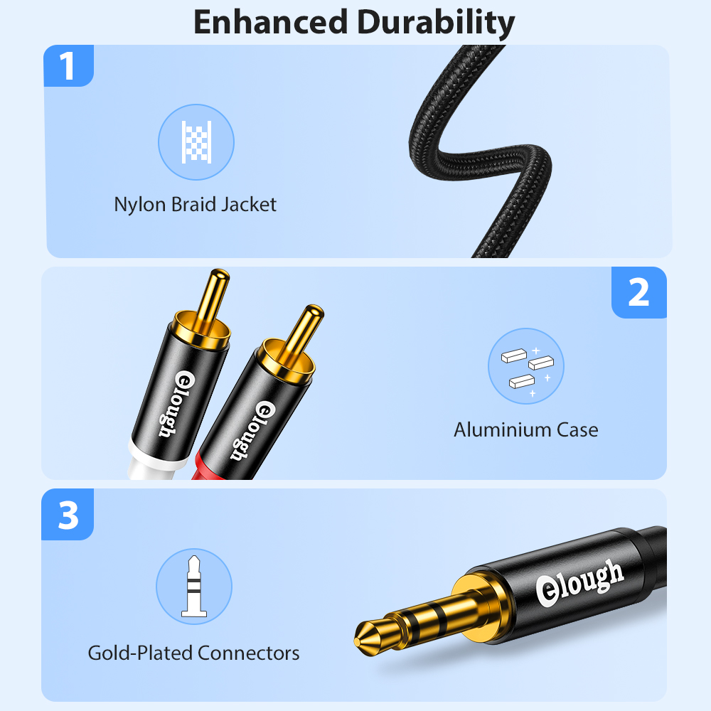 Elough RCA Cable AUX RCA Speak - Home Improvement Dvd ulasan dan harga