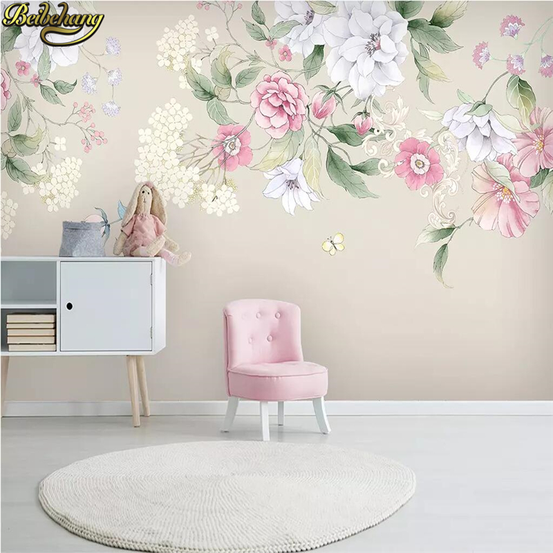custom Modern floral wallpaper - Tv Home Improvement ulasan dan harga