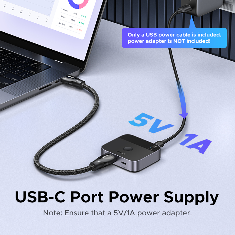 UGREEN HDMI USB C Switch 2 in  - Home Improvement Dvd ulasan dan harga