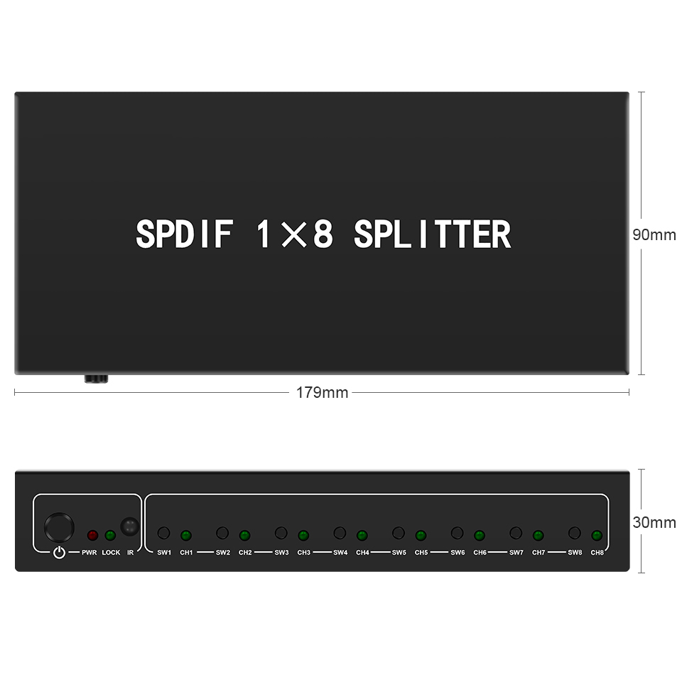 Optical Audio Splitter,1 in 8  - Home Improvement Dvd ulasan dan harga